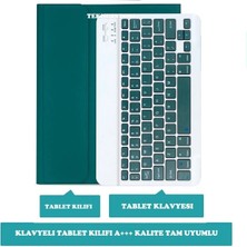 TEKNETSTORE Apple Ipad 10. Nesil 10.9 Inç 2022 Uyumlu Bluetooth Klavyeli Kılıf Kalem Bölmeli (Türkçe Klavye)