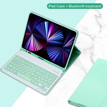 TEKNETSTORE Apple Ipad 10. Nesil 10.9 Inç 2022 Uyumlu Bluetooth Klavyeli Kılıf Kalem Bölmeli (Türkçe Klavye)