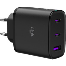 Linktech C317 45W Pd 3.0 Qc4.0 2x Pd+Usb Şarj Adaptörü