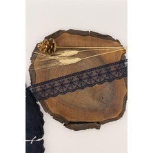 Gül Organze Güpür 70101 - 9 mt Lacivert