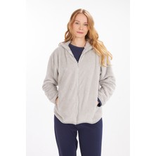 L10159W Liana Kapüşonlu Peluş Ceket