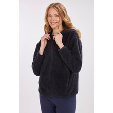 L10159W Liana Kapüşonlu Peluş Ceket