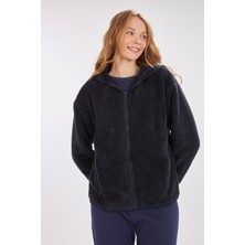 L10159W Liana Kapüşonlu Peluş Ceket