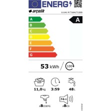 Arçelik 11141 M A Enerji Sınıfı 11 kg 1400 Devir Çamaşır Makinesi