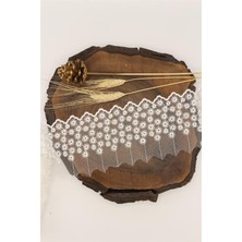 Gül Tül Güpür 70150 - 9 mt Krem