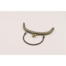 Gül Çanta Klips Saplı - 16 cm Bronz