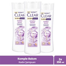 Clear Women Kepeğe Karşı Etkili Şampuan Komple Bakım Vitamin Kompleksi 350 ml x3