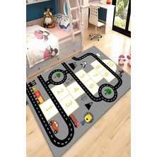 Yıkanabilir Kaymaz Taban Çocuk Halısı Yol Desenli Trafik Halısı Oyun Halısı