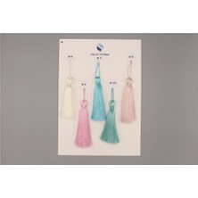 Gül Polyester Püskül - 12 cm Pudra