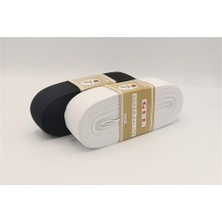 Gül Yumuşak Dokuma Paça Lastikleri Altın 4 cm - 10 mt Beyaz