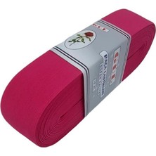 Gül Renkli Lastik 4 cm - 10 mt Fuşya