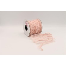 Gül Fırfırlı Lastikler 18 mm Genişlik - 25 mt Pudra