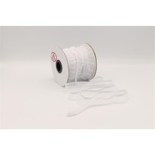 Gül Fırfırlı Lastikler 18 mm Genişlik - 25 mt Beyaz