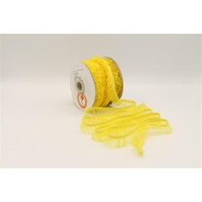 Gül Fırfırlı Lastikler 18 mm Genişlik - 25 mt Sarı
