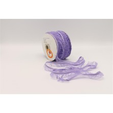 Gül Fırfırlı Lastikler 18 mm Genişlik - 25 mt Lila