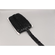 Gül 3 Sıra Pul Şerit - 12 mt Siyah