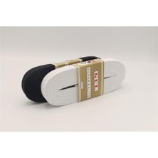 Gül Yumuşak Dokuma Paça Lastikleri Altın 2,5 cm - 10 mt Beyaz