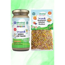 Ekoloji Market Organik Çiğ Tahin 230 gr + Organik Sebzeli Kuskus 250 gr