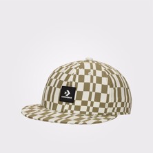 Converse Star Chevron  Kare Desenli Haki Şapka