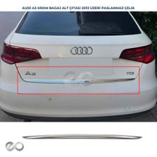 Ebal Oto Audi A3 Krom Bagaj Alt Çıtası 2013 Üzeri Paslanmaz Çelik