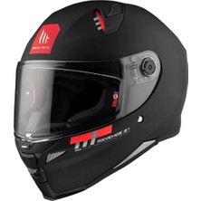 mt Helmets Revenge 2 Solid A1 Matt Black Kapalı Kask