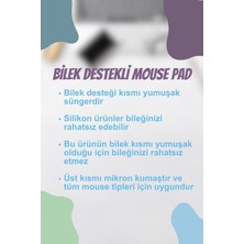 Byars Bilişim Byars-Batımını Seyreden Kedi Baskılı Bilek Destekli Dikdörtgen Mouse Pad-Byars