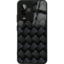 S-Case Gm 24 Pro Siyah Hasır Tasarımlı Glossy Telefon Kılıfı