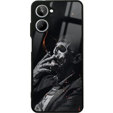 S-Case Oppo Realme 10 Smoke Skull Tasarımlı Glossy Telefon Kılıfı
