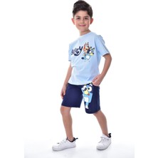Zuzunga Bluey Baskılı 2'li Şort - T-Shirt Çocuk Takım