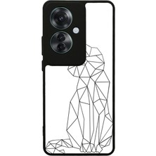 S-Case Oppo Reno 11F 5g Cat Draw Tasarımlı Glossy Telefon Kılıfı
