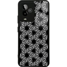 S-Case Gm 24 Pro White And Black Geometrik Tasarımlı Glossy Telefon Kılıfı