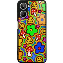 S-Case Oppo Realme 10 Neon Flowers Tasarımlı Glossy Telefon Kılıfı