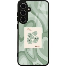 S-Case Samsung S24 Fe Who Cares Green Tasarımlı Glossy Telefon Kılıfı