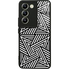 S-Case Vivo V30 Lite Üçgen Geometrik Tasarımlı Glossy Telefon Kılıfı