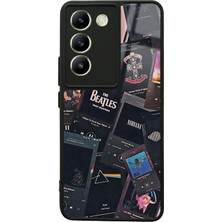S-Case Vivo V30 Lite Retro Music Tasarımlı Glossy Telefon Kılıfı