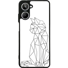 S-Case Oppo Realme 10 Cat Draw Tasarımlı Glossy Telefon Kılıfı