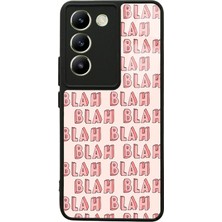 S-Case Vivo V30 Lite Blah Blah Tasarımlı Glossy Telefon Kılıfı