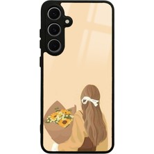 S-Case Samsung S24 Fe Çiçekli Kız Tasarımlı Glossy Telefon Kılıfı