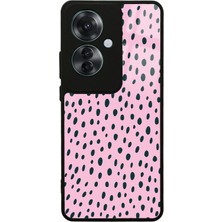 S-Case Oppo Reno 11F 5g Pembe Benek Tasarımlı Glossy Telefon Kılıfı