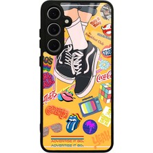 S-Case Samsung S24 Fe Retro Vans Tasarımlı Glossy Telefon Kılıfı