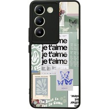 S-Case Vivo V30 Lite Je T'aime Tasarımlı Glossy Telefon Kılıfı