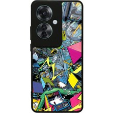 S-Case Oppo Reno 11F 5g Retro Machine Tasarımlı Glossy Telefon Kılıfı