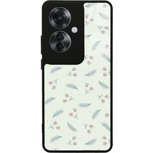 S-Case Oppo Reno 11F 5g Yeşil Yapraklı Tasarımlı Glossy Telefon Kılıfı