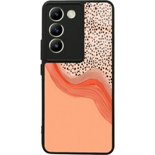 S-Case Vivo V30 Lite Nude Benekli Tasarımlı Glossy Telefon Kılıfı