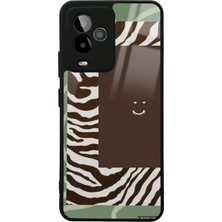 S-Case Gm 24 Pro Kahve Zebra Tasarımlı Glossy Telefon Kılıfı