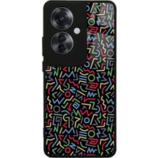 S-Case Oppo Reno 11F 5g Geometrik Renkler Tasarımlı Glossy Telefon Kılıfı