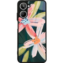 S-Case Oppo Realme 10 Suluboya Çiçek Tasarımlı Glossy Telefon Kılıfı