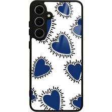 S-Case Samsung S24 Fe Mavi Kalp Tasarımlı Glossy Telefon Kılıfı