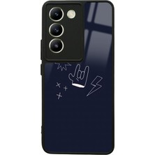 S-Case Vivo V30 Lite Doodle Punk Tasarımlı Glossy Telefon Kılıfı