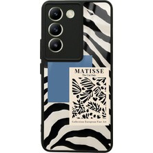 S-Case Vivo V30 Lite Zebra Matısse Tasarımlı Glossy Telefon Kılıfı